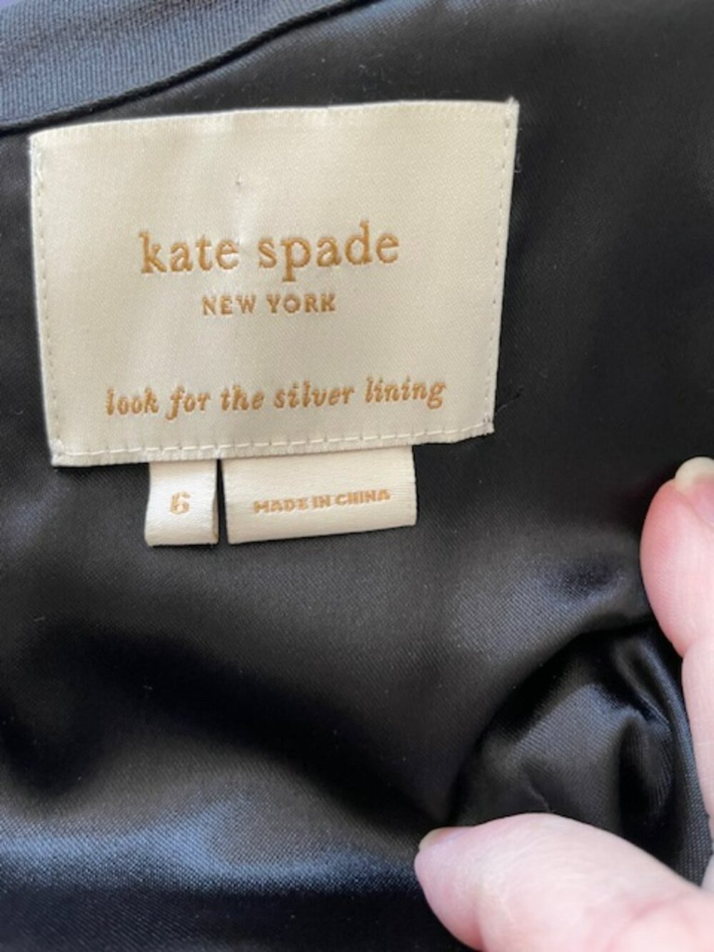 Kate Spade Jillian Bow Dress Cotton & Silk LBD Formal Black Cocktail Size 6 - Picture 6 of 9